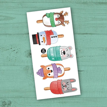 Temporary Tattoos - Christmas Popsicle