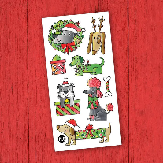 Temporary Tattoos - Christmas Dogs
