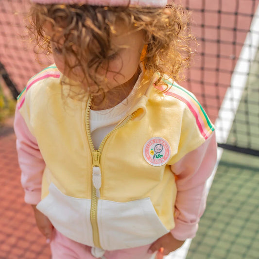 Yellow and cream jacket