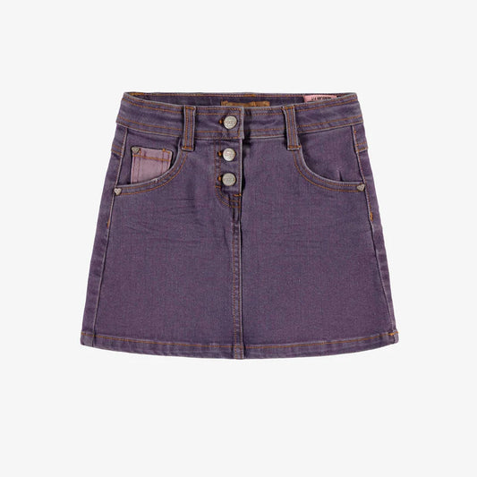 Purple Denim Skirt