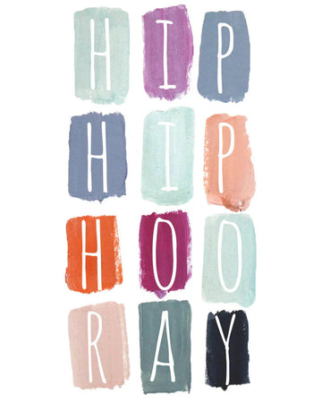 mini note card - hip hip hooray