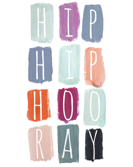 mini note card - hip hip hooray