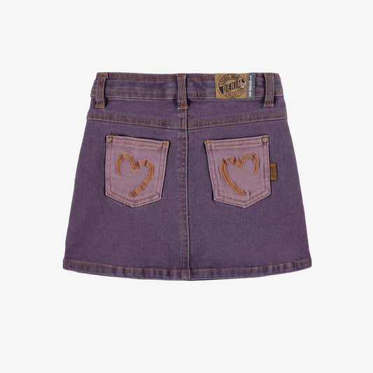 Purple Denim Skirt