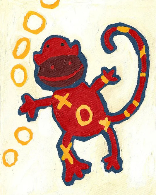 mini note card - xo monkey