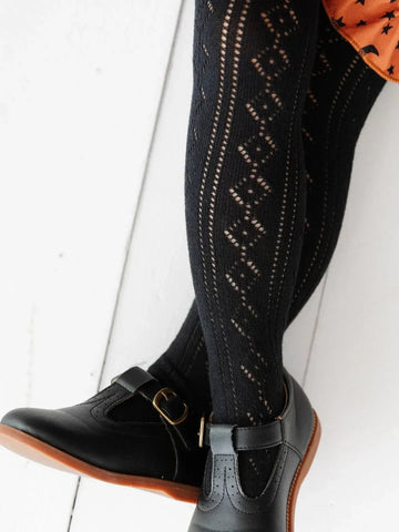 Tights - Fancy knit black