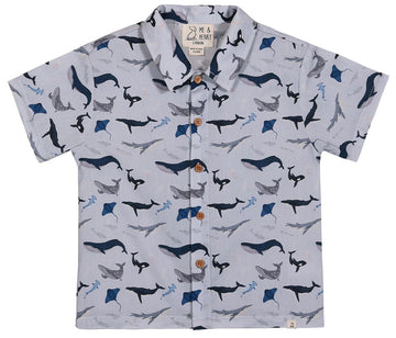 Maui Woven Shirt - Blue Whale