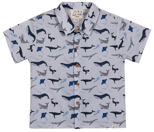Maui Woven Shirt - Blue Whale