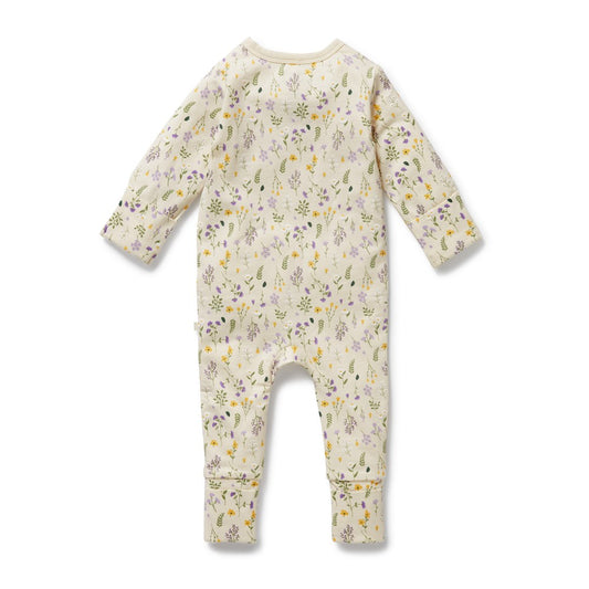 Organic Zipsuit - Bella Floral