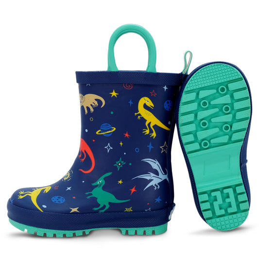 rain boots - space dinos