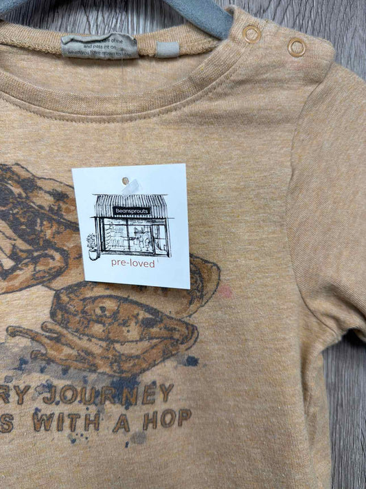 Wheat Size 9-12m Shirt