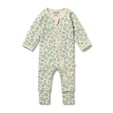 Organic Zipsuit - Periwinkle