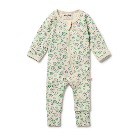 Organic Zipsuit - Periwinkle
