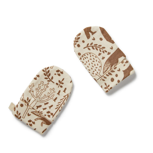 Organic Mittens - Winter Forest