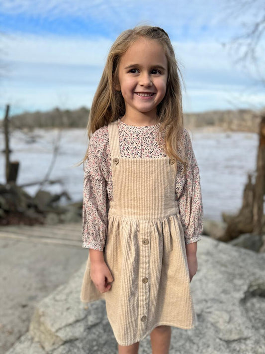 autumn pinafore - cream