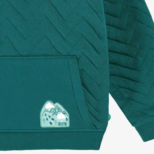 Teal Quilted Sweater