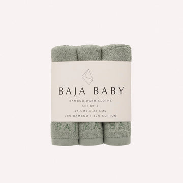 Wash Cloths 3 pack - Sage Green