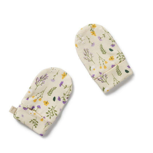 Organic Mittens - Bella Floral