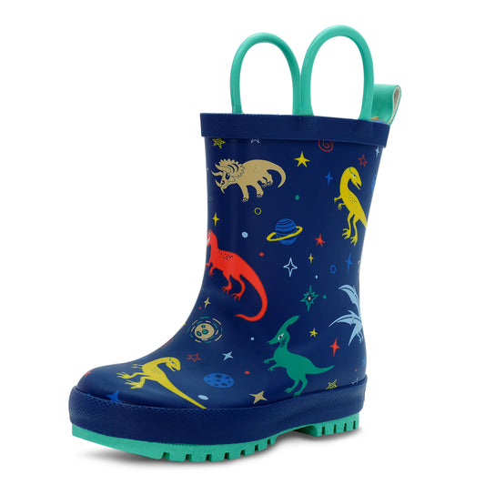rain boots - space dinos