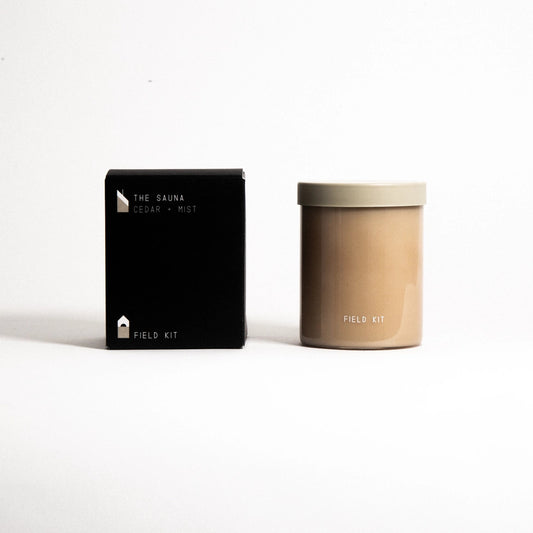 Glass Candle - The Sauna, cedar & mist