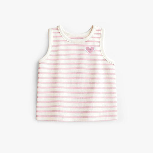 Pink striped tank top