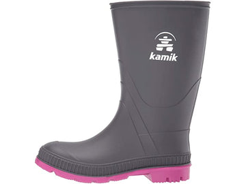 Stomp Rain Boots - Charcoal Pink
