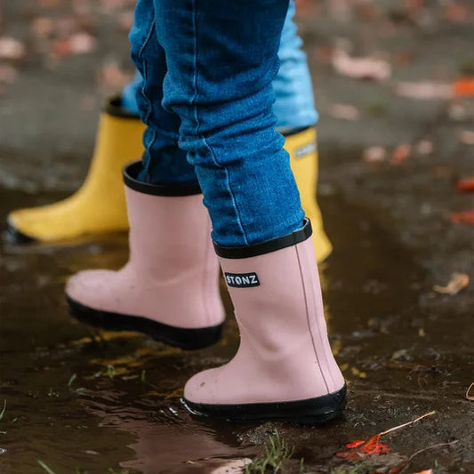 Rain Boots - Haze Pink and Black
