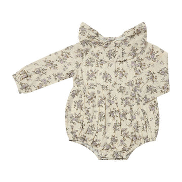 Maya bubble romper - Lavender winter floral