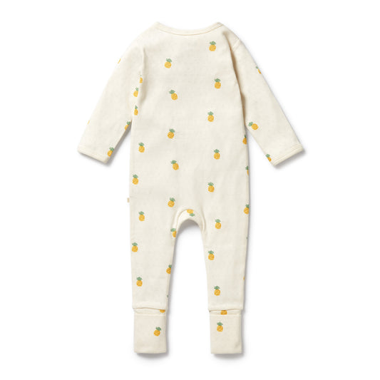 Organic Pointelle Zipsuit - Piney pals
