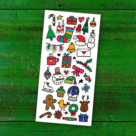 Temporary Tattoos - Christmas Doodles