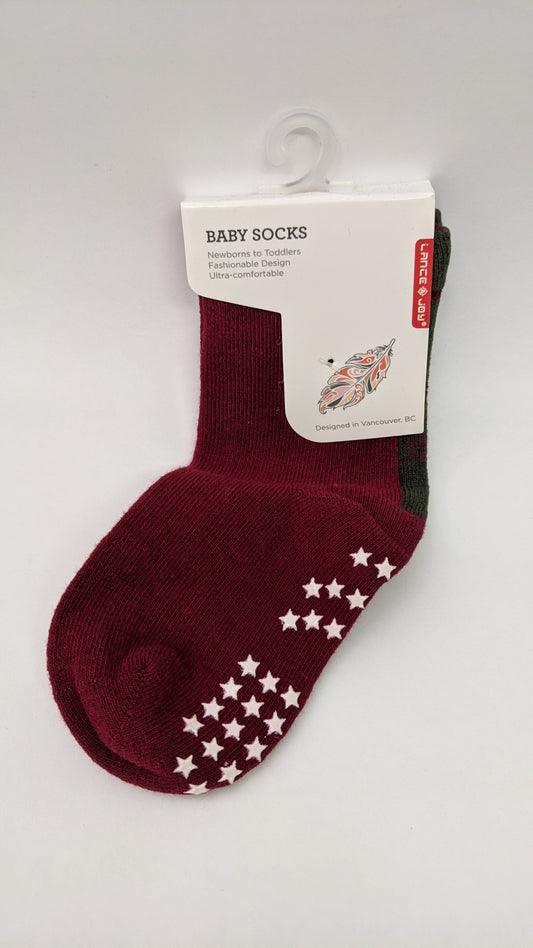 classic socks - cranberry red