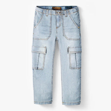 Soft blue striped jeans