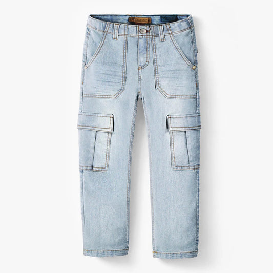 Soft blue striped jeans