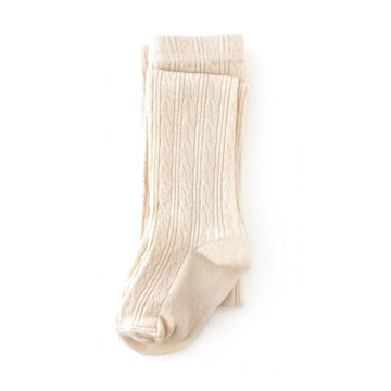 Tights - cable knit vanilla