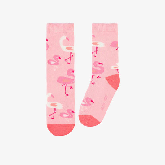 Pink flamingo socks