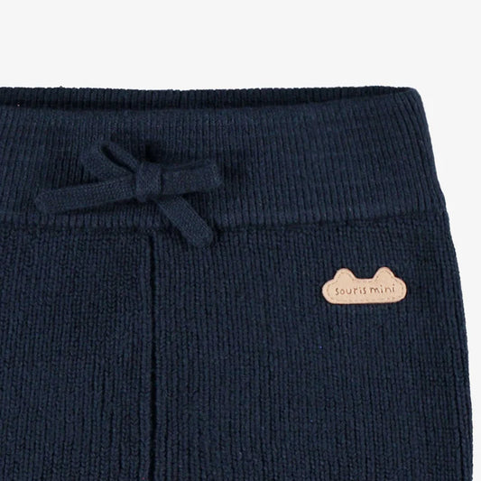 Navy blue knit pants