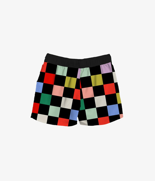 Black Colorburst Peachskin Boardshort
