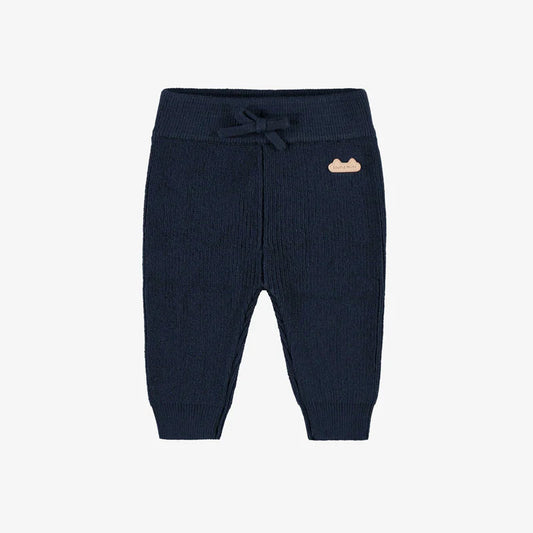 Navy blue knit pants