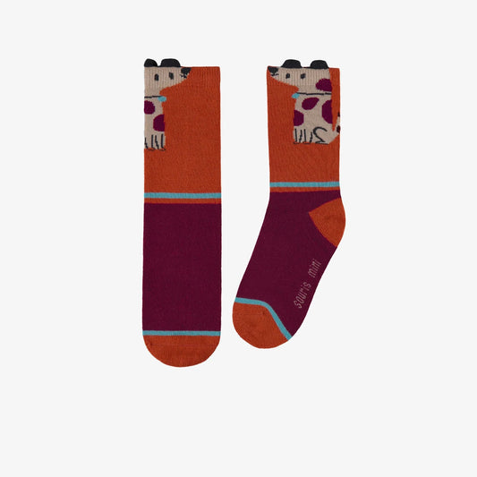 orange dog socks