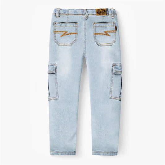 Soft blue striped jeans