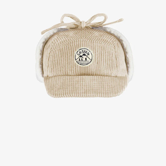 Cream corduroy cap