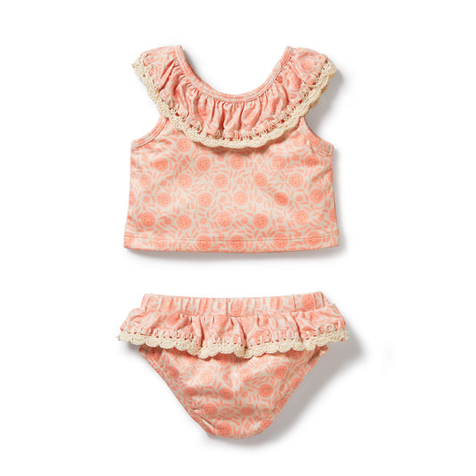 Amelie floral crochet swim set
