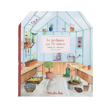 le jardinier - sticker and colouring book