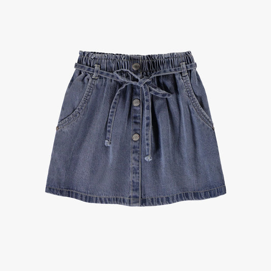 Flared denim skirt