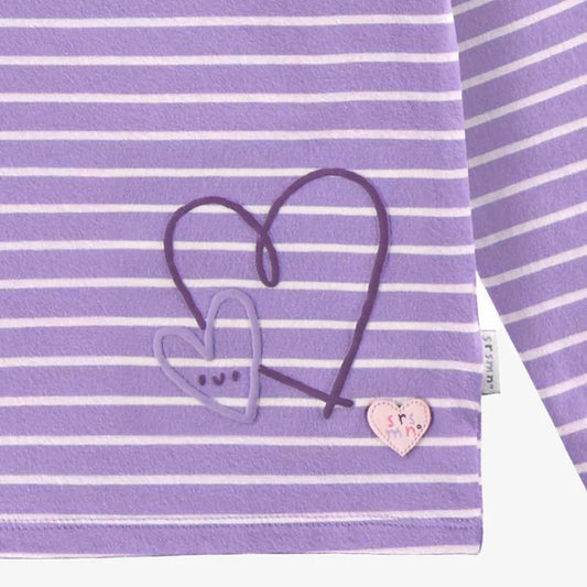 Purple striped long sleeve t-shirt