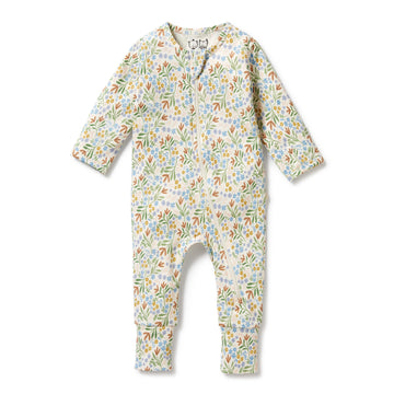 organic zipsuit - tinker floral