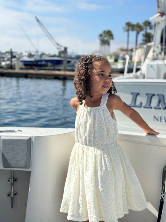 Sloane Dress - Cream Eyelet