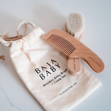 Wooden Brush and Comb Set