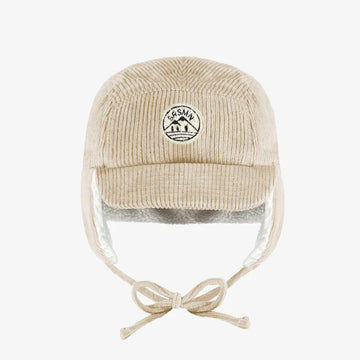 Cream corduroy cap