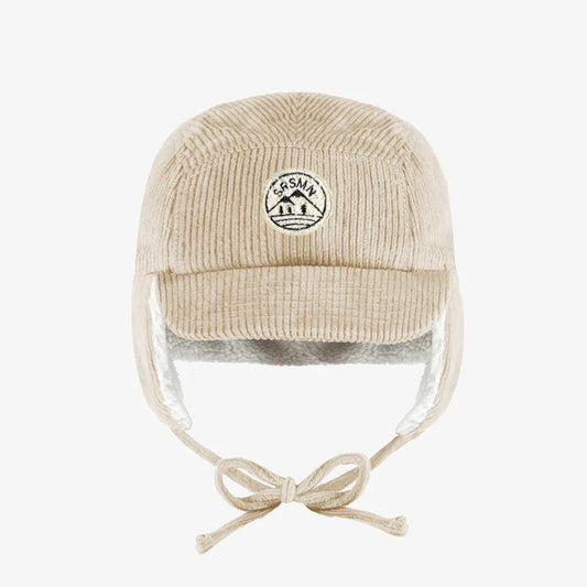 Cream corduroy cap