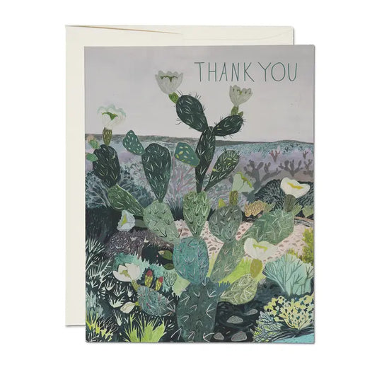 Desert landscape, thank you card